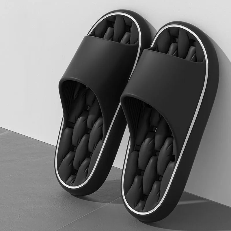 Big Size 48 49 Bathroom Slippers Leaking Quick-Drying Couples Home Shower Shoes Men Light Beach Flip Flops Women Swimming Slides