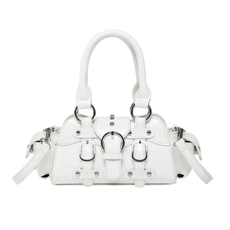 All-Matching Shoulder Bag for Woman Top Handle Bag Punk Styles Crossbody Bag Trendy Handbag PU Leather Bag