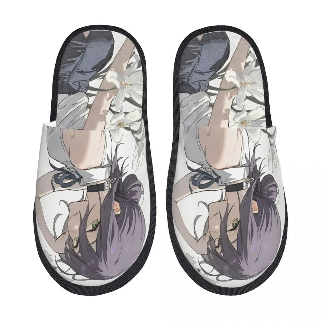 Chainsaw Man Reze House Slippers Living Room Anime Manga Soft Memory Foam Slippers Non Slip
