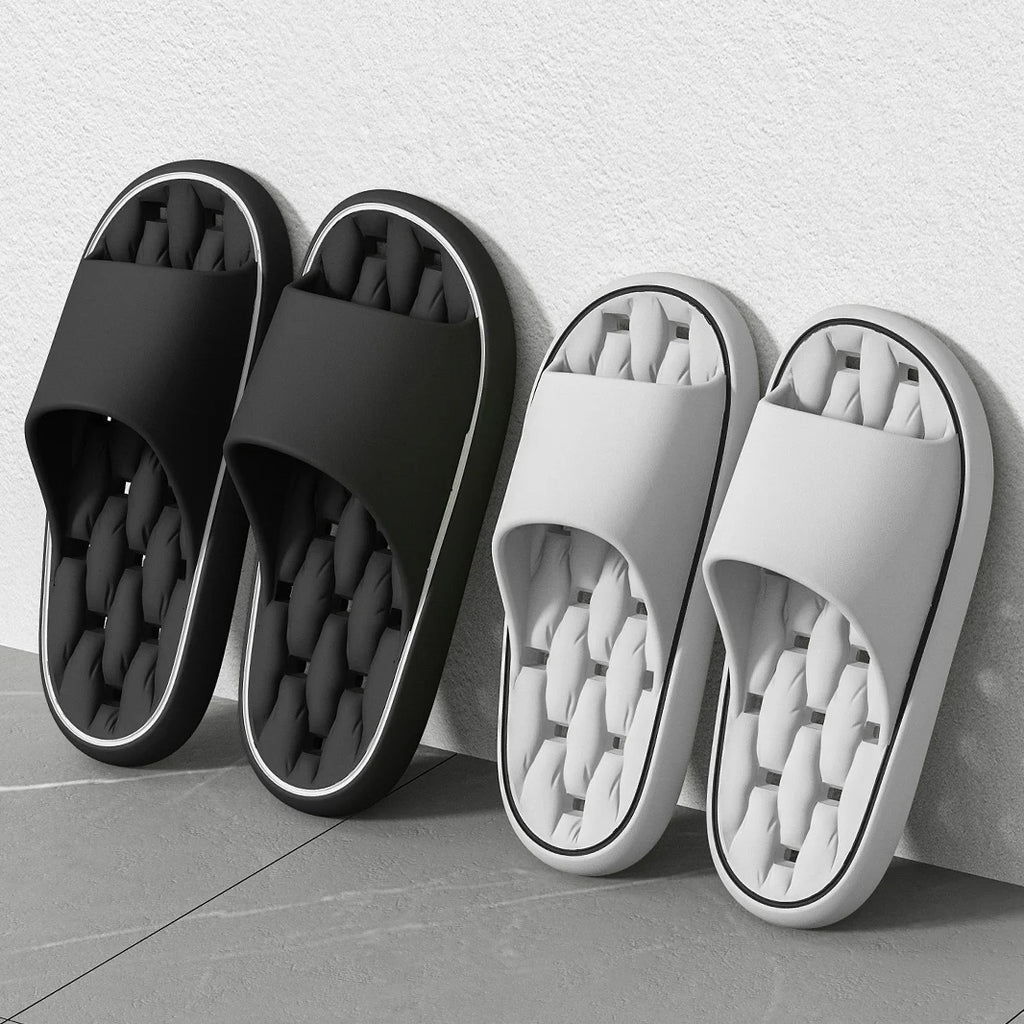 Big Size 48 49 Bathroom Slippers Leaking Quick-Drying Couples Home Shower Shoes Men Light Beach Flip Flops Women Swimming Slides