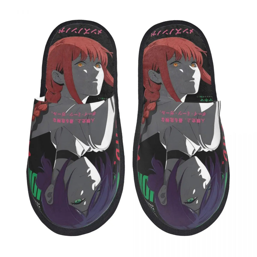 Chainsaw Man Reze House Slippers Living Room Anime Manga Soft Memory Foam Slippers Non Slip