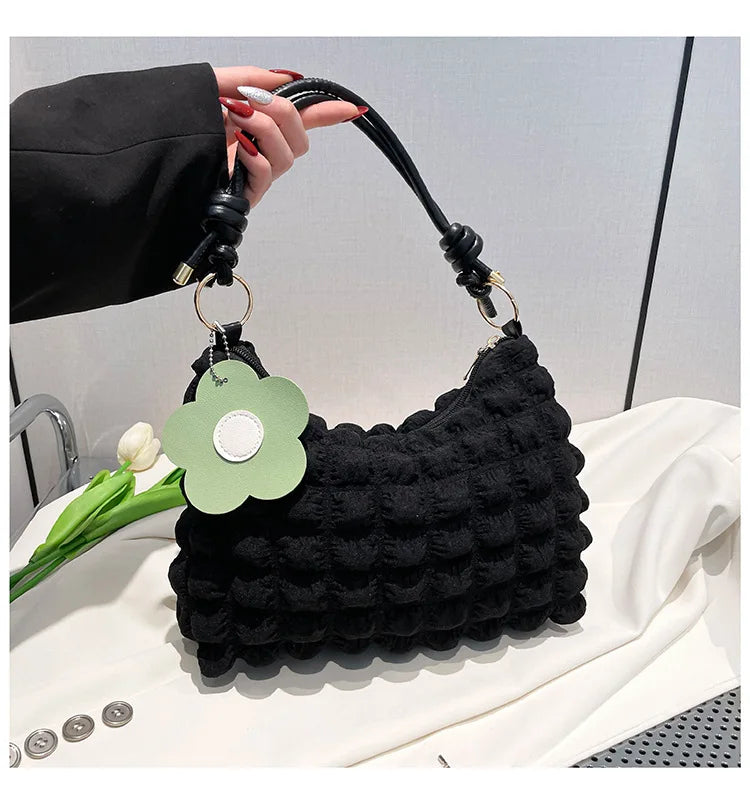 Women's New Handbag Korean Solid Color Dopamine Fashionable Versatile Shoulder Bag Luxury Brand High-quality Tote Bag