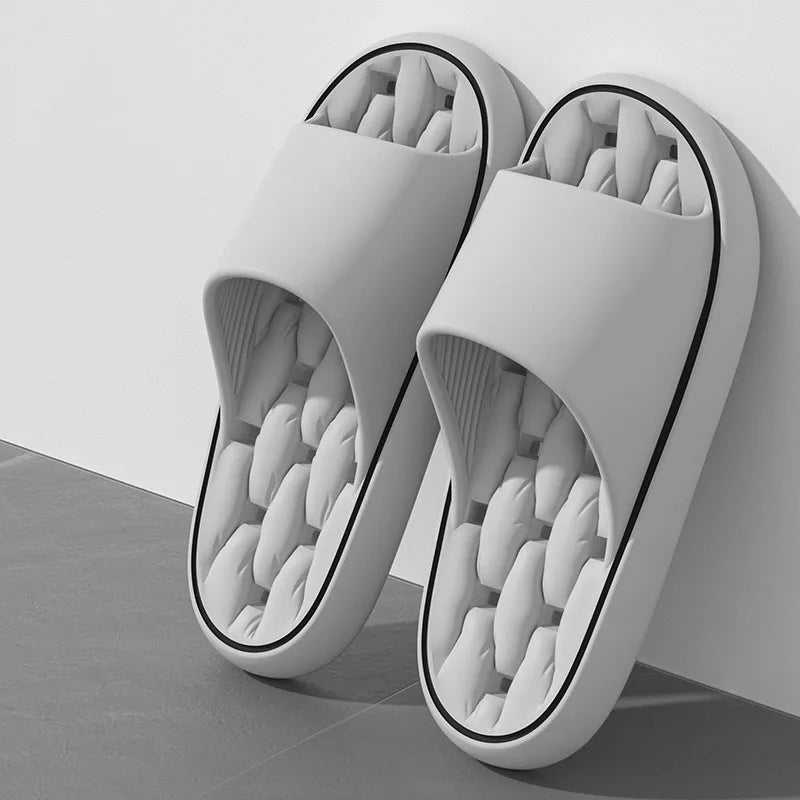Big Size 48 49 Bathroom Slippers Leaking Quick-Drying Couples Home Shower Shoes Men Light Beach Flip Flops Women Swimming Slides
