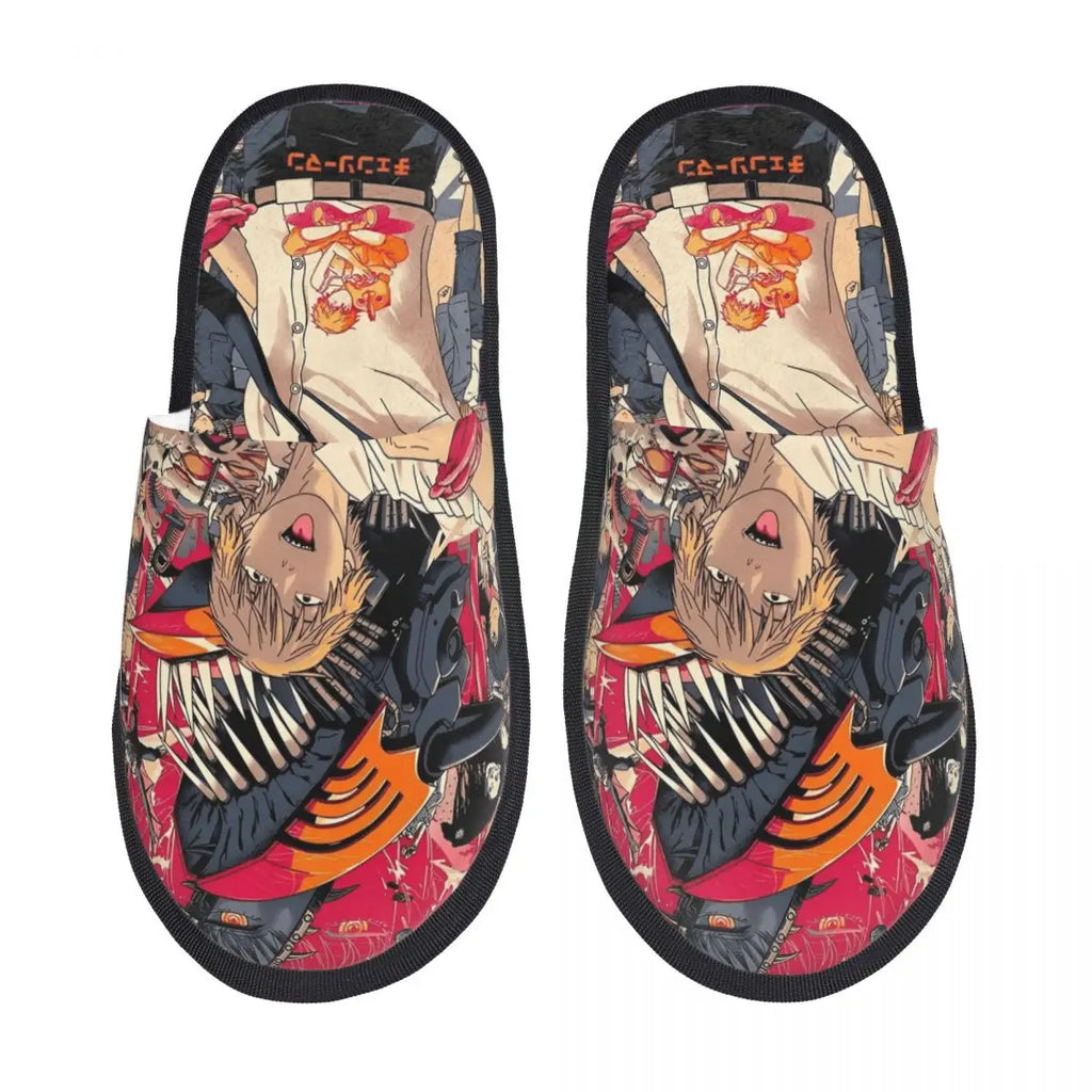 Chainsaw Man Reze House Slippers Living Room Anime Manga Soft Memory Foam Slippers Non Slip