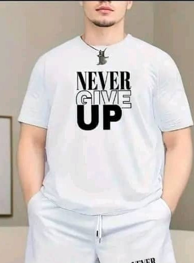 Quality Up and down men's round neck wear