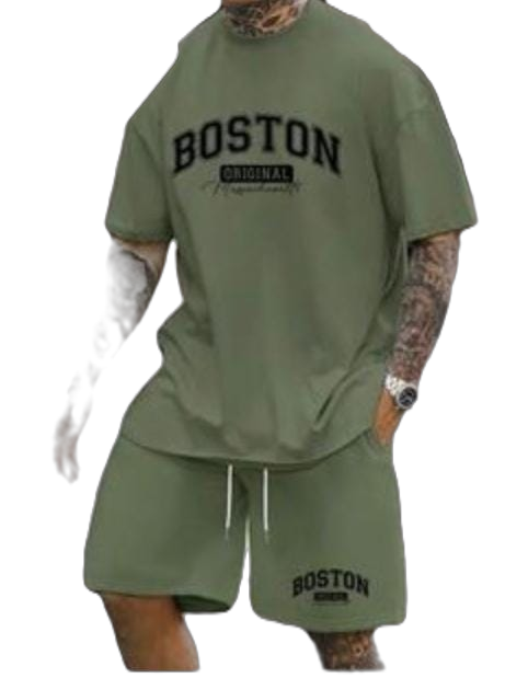 Quality Up and down men's round neck wear