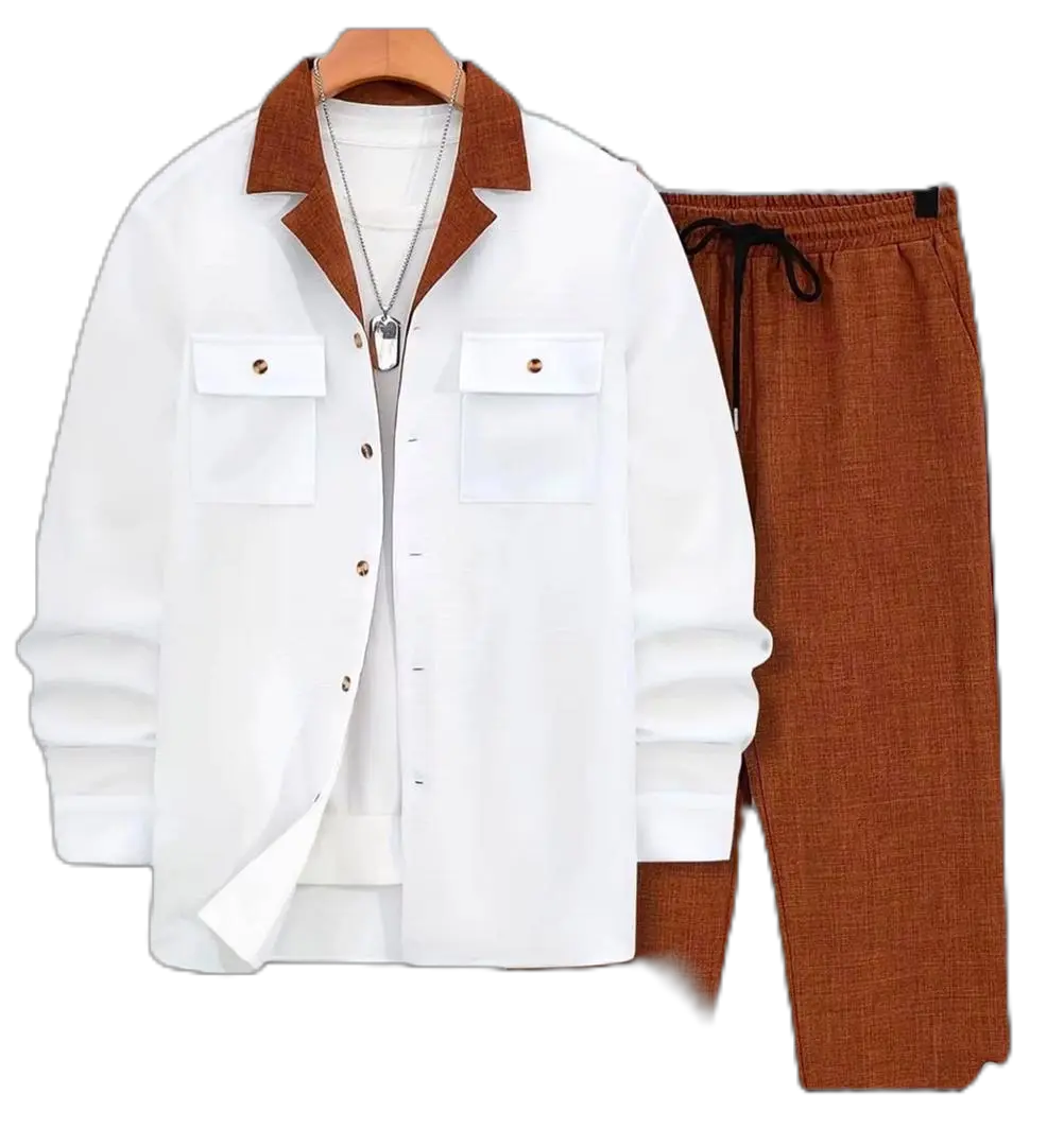 Luxury Up and down collar shirt trouser