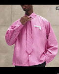 Men's long sleeve stylish shirt with tie